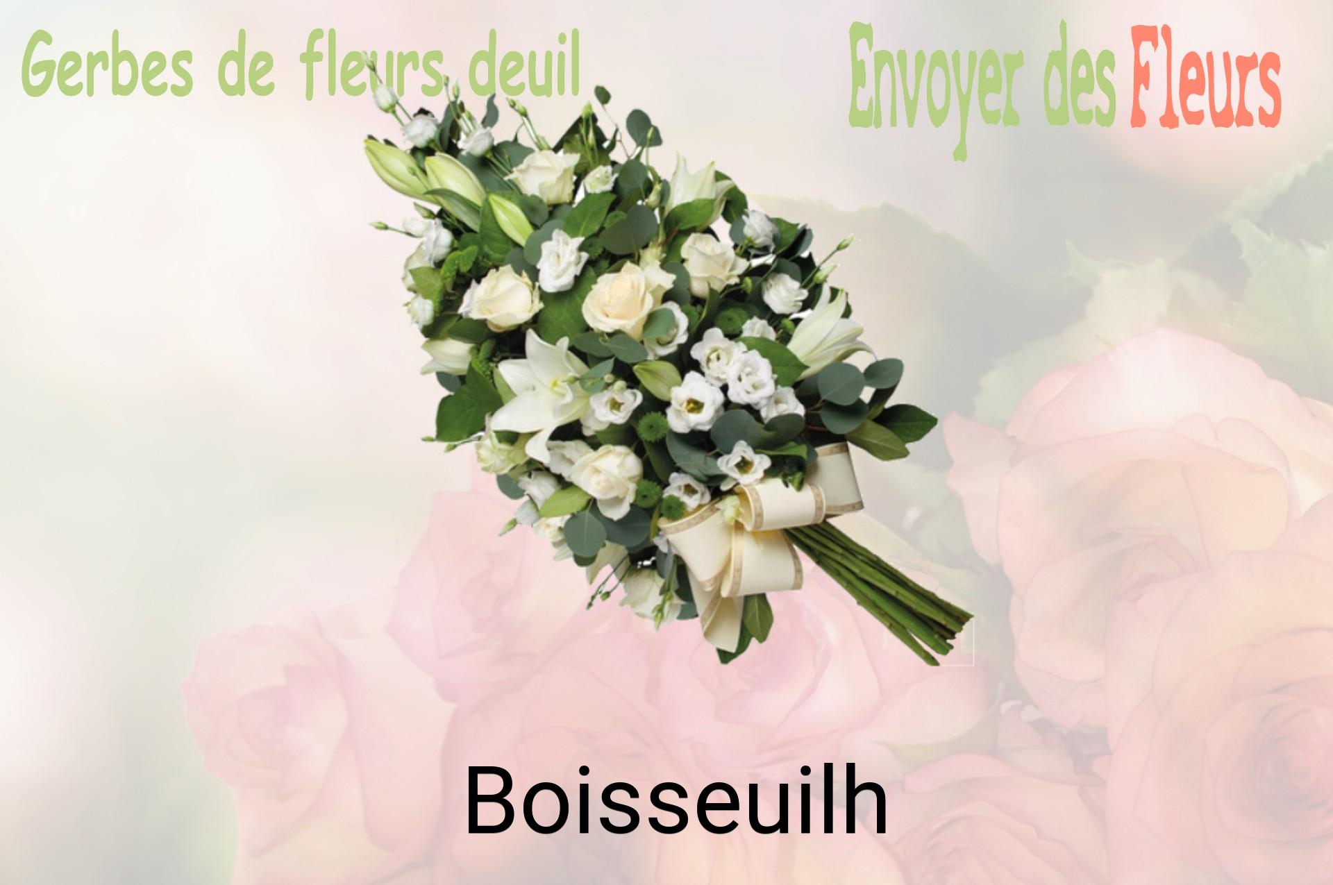 Gerbe de fleurs de deuil livrée à Boisseuilh